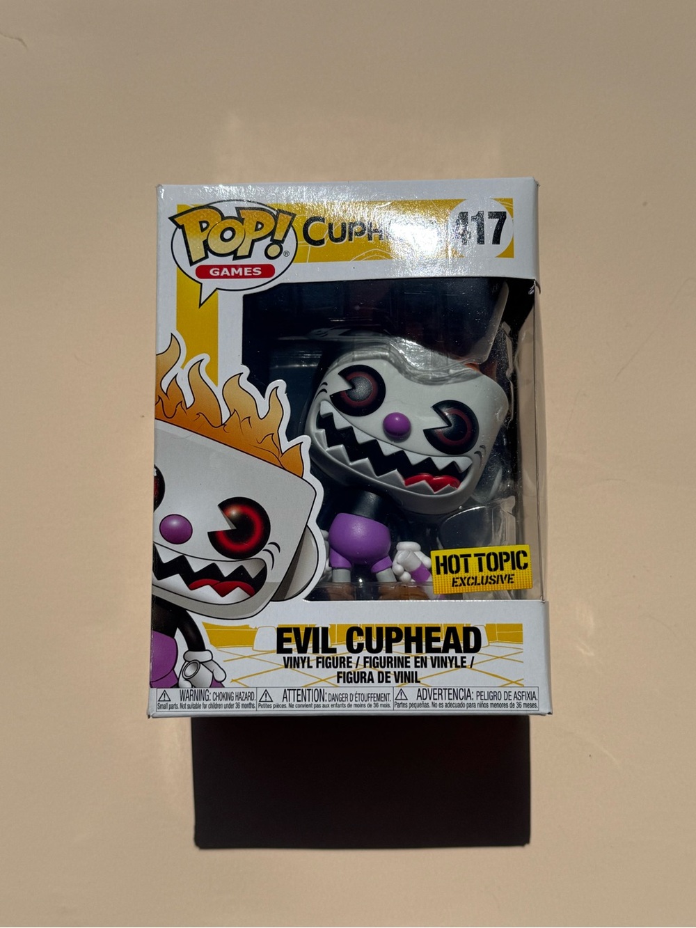 Funko Pop! Games Evil Cuphead #417 Hot Topic Exclusive Vinyl Figure